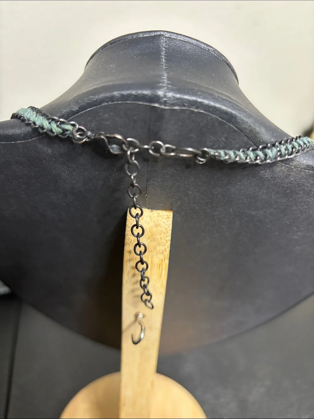 Boho Fringed Beaded Statement Necklace in Black & Turquoise